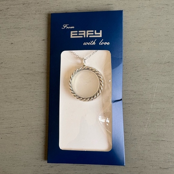 EFFY WITH LOVE Floating Keepsake Charm Locket Necklace Silver Plate 20in Chain - Picture 2 of 11